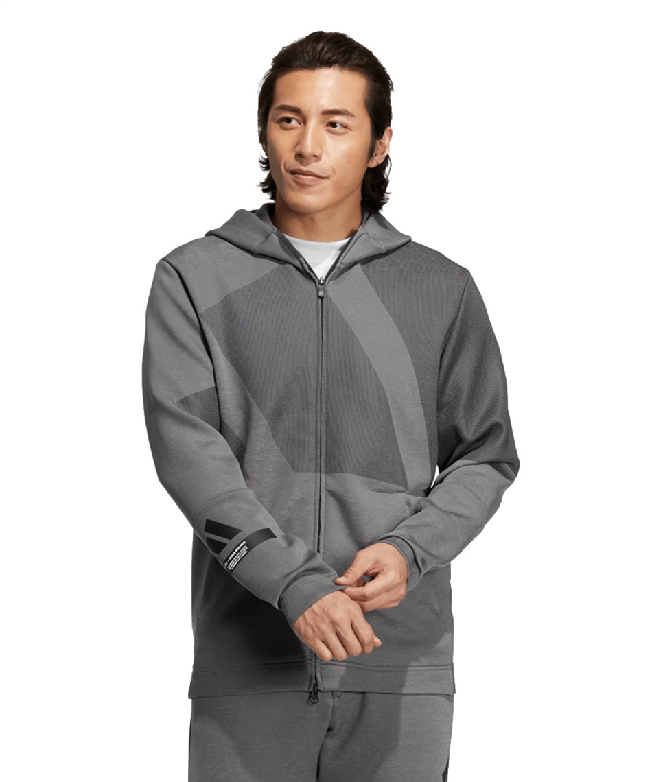 ゴルフウェア スウェット ビックアディダスロゴ ダンボールニット 長袖