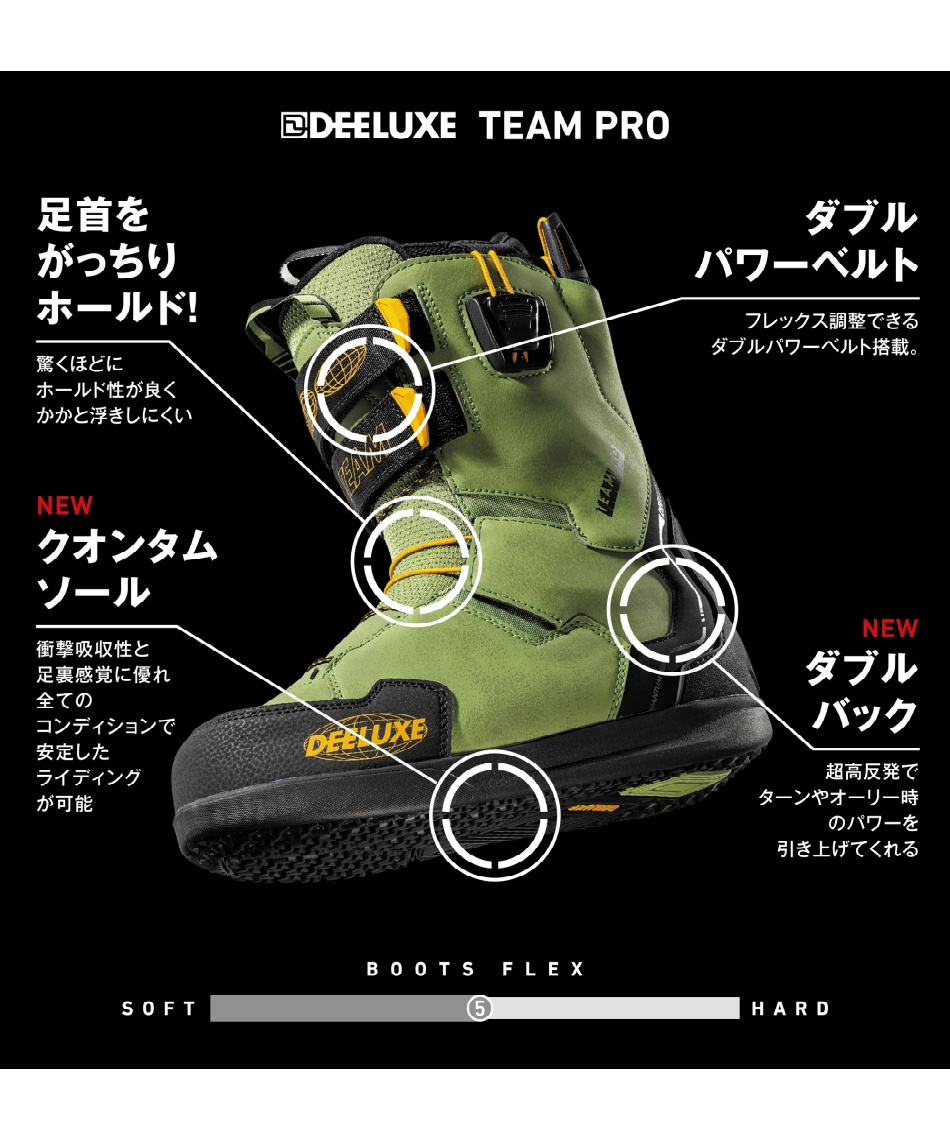 ディーラックス(DEELUXE) スノーボードブーツ ひもタイプ チームプロ
