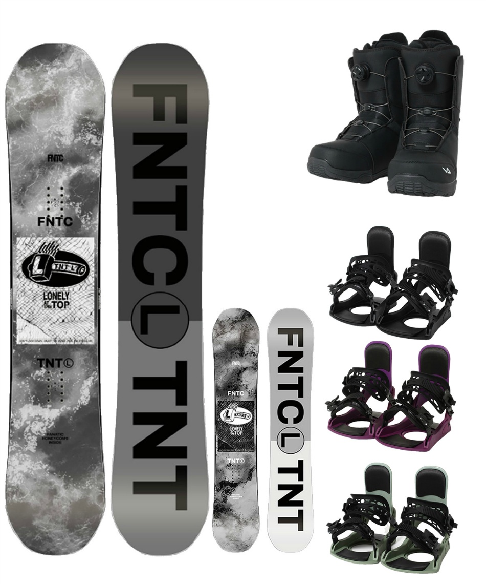 スノーボード 3点セット ボード板+ビンディング+ブーツ TNT L+SUPERB
