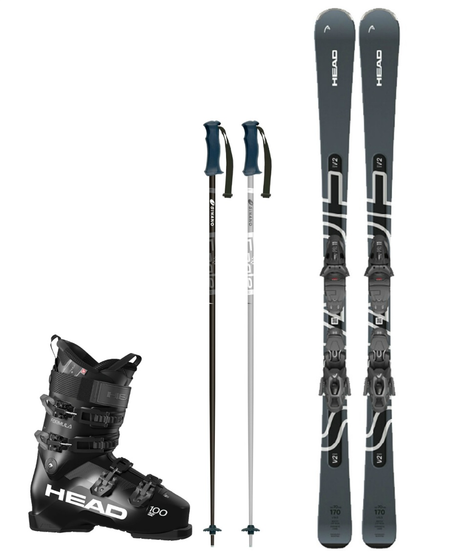 ヘッド(HEAD) スキー板 オールラウンド 4点セット SHAPE V2 +PR 11 GW+