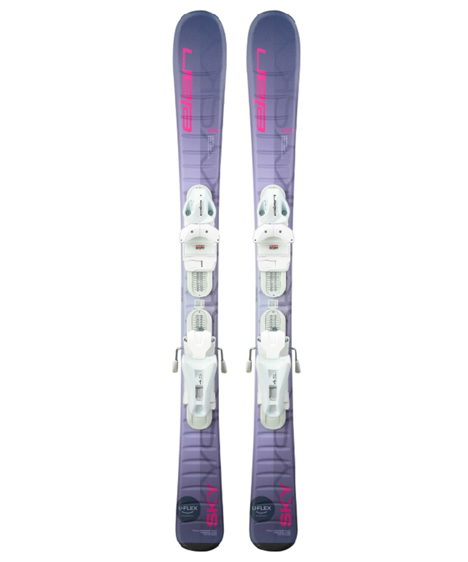 エラン(ELAN) ジュニアスキー板 SKY LAVENDER JRS+EL4.5 GW AFFKKE23