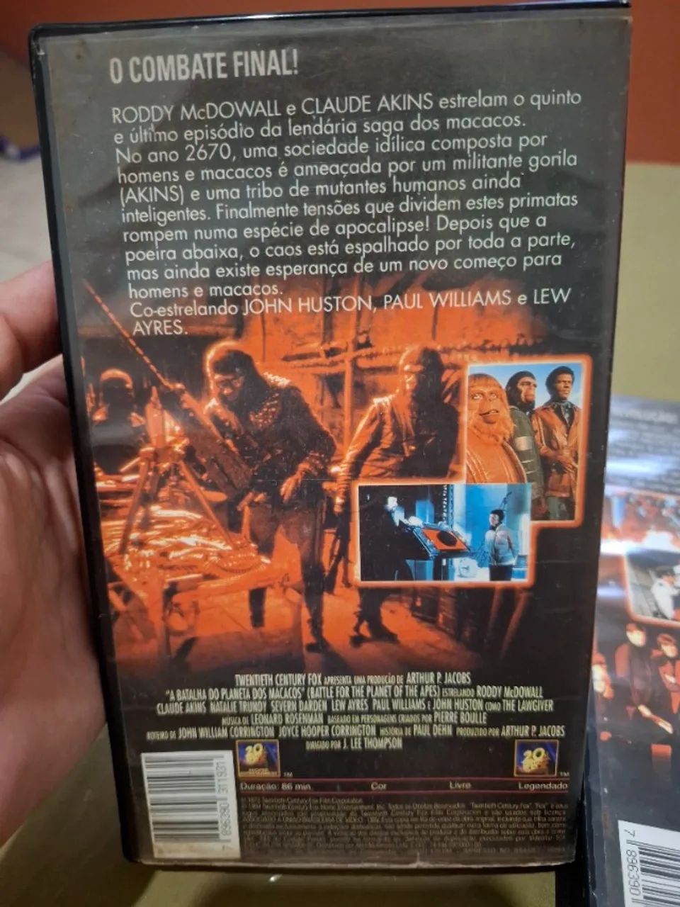 VHS Original Planeta dos Macacos - Conquista e Batalha