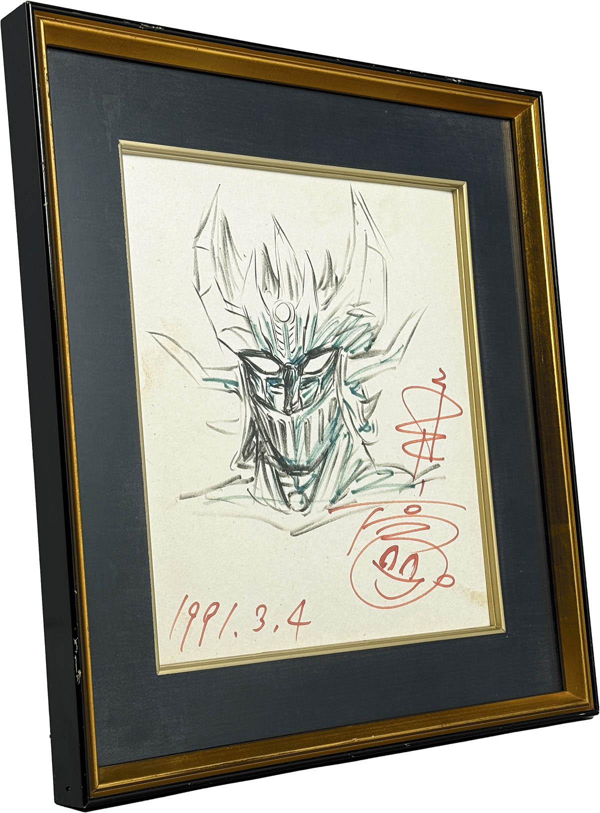 4039] 永井豪 直筆カラー色紙「マジン・サーガ」