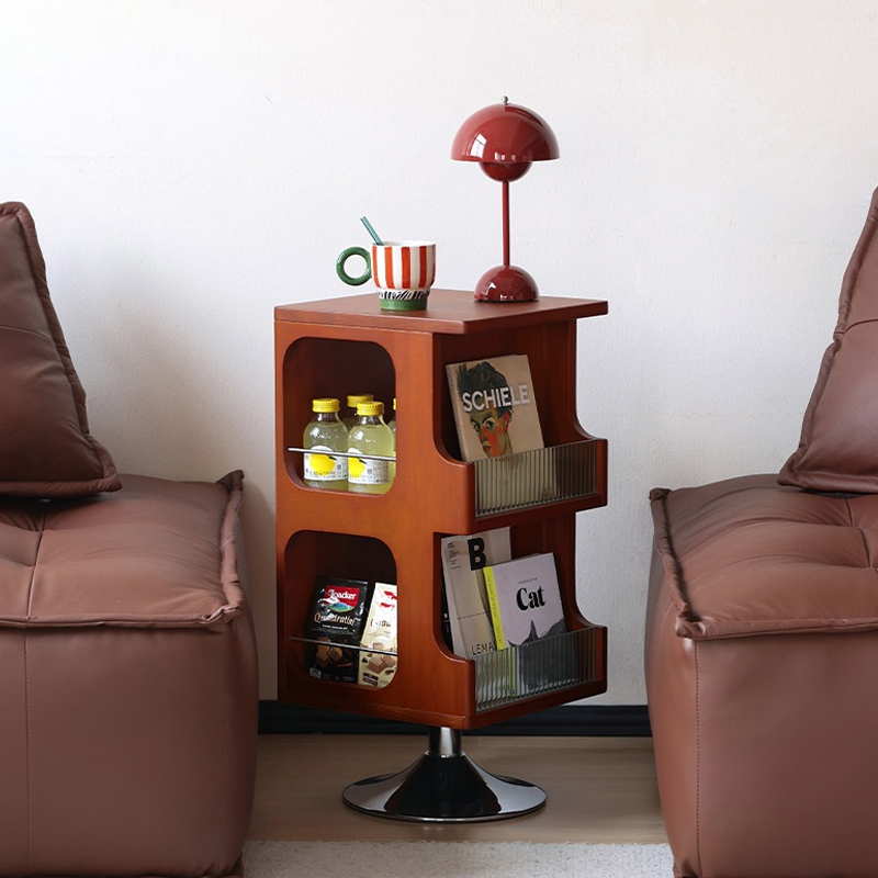 ツゲ材 ラウンドカーブマガジンラック | ヴィンテージ感と上品さを