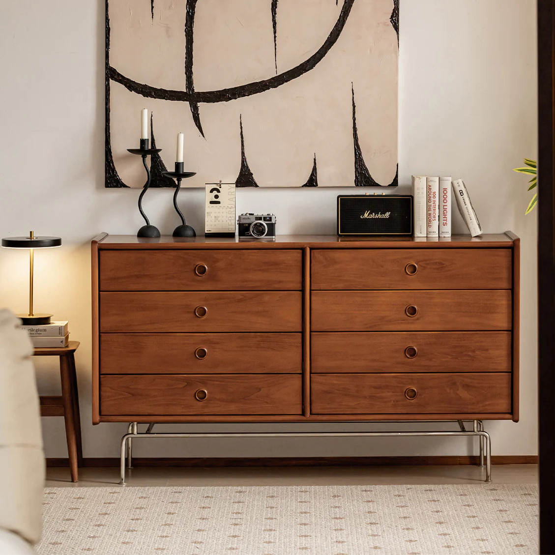 Woody Prime Boxツゲ材 レトロデザイン8マスチェスト | 北米輸入の高級