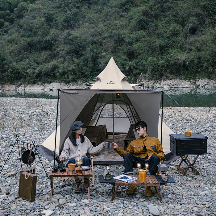 Naturehike Campfire六角形 ワンポールテント 4人用 天井高240cm