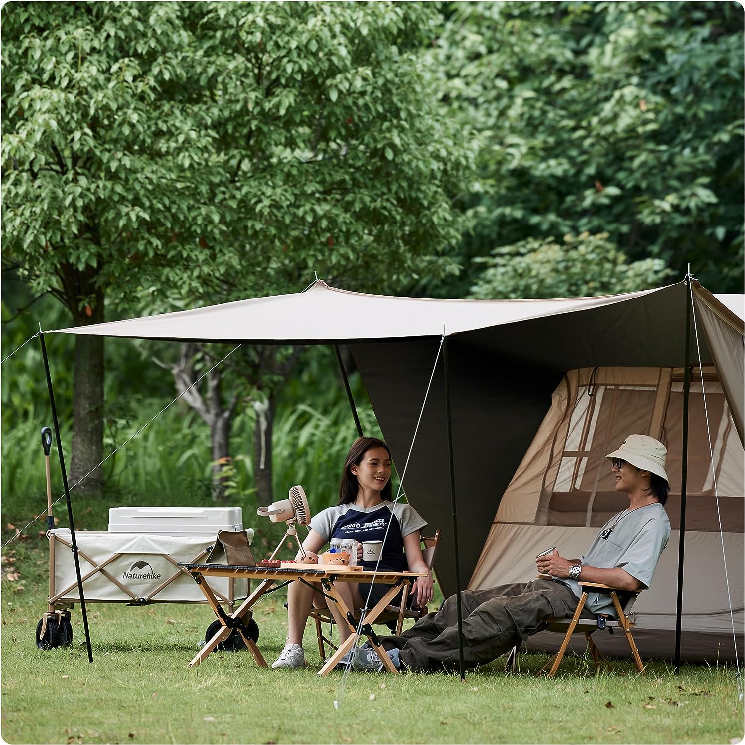 Naturehike Village5.0 第二世代 ワンタッチ テント 2~4人用 Ti Black