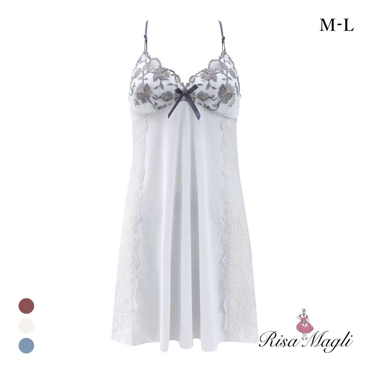 リサマリ エレノア カップ付き スリップ ランジェリー Risa Magli