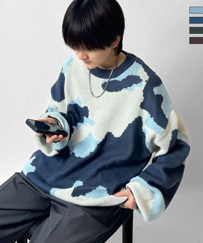 LUXEAKMPLUS(リュクスエイケイエムプラス)ゴルフ カモ柄モックネック