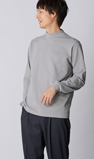 モックネックTシャツ【長袖】 (ACCS5101-32) | ACTIBIZ | 紳士服
