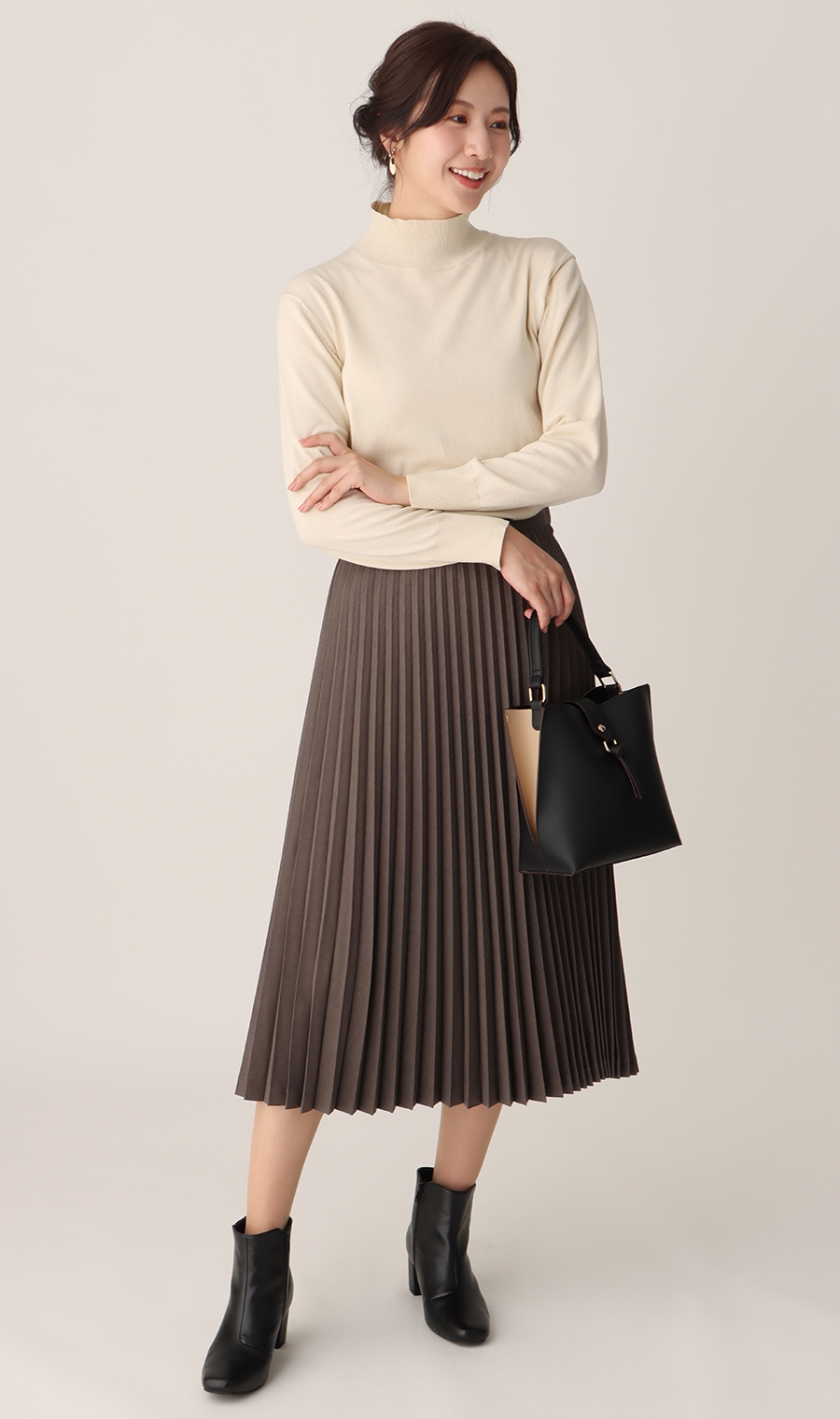 プリーツスカート《セットアップ着用可》 (ASP4536-D) | ANCHOR WOMAN