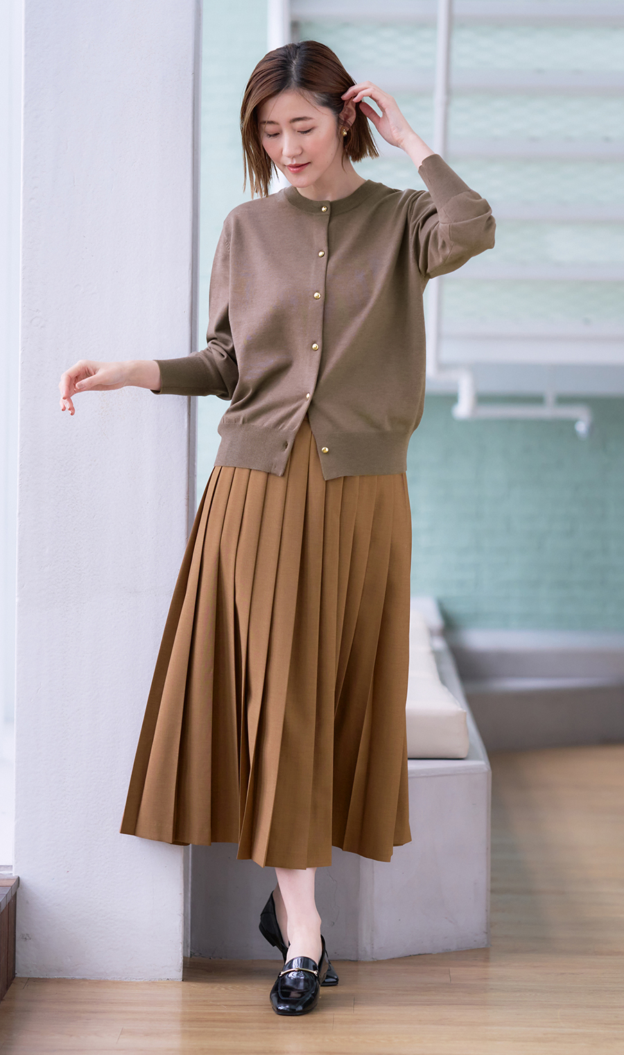 プリーツスカート【セットアップ着用可】 (ASP5590-D) | ANCHOR WOMAN