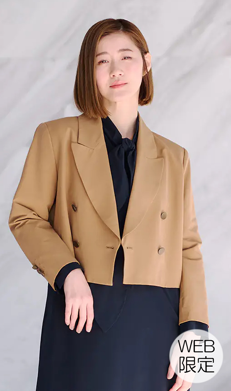 □ショート丈ジャケット《WEB限定》 (EJ235129-D) | ANCHOR WOMAN