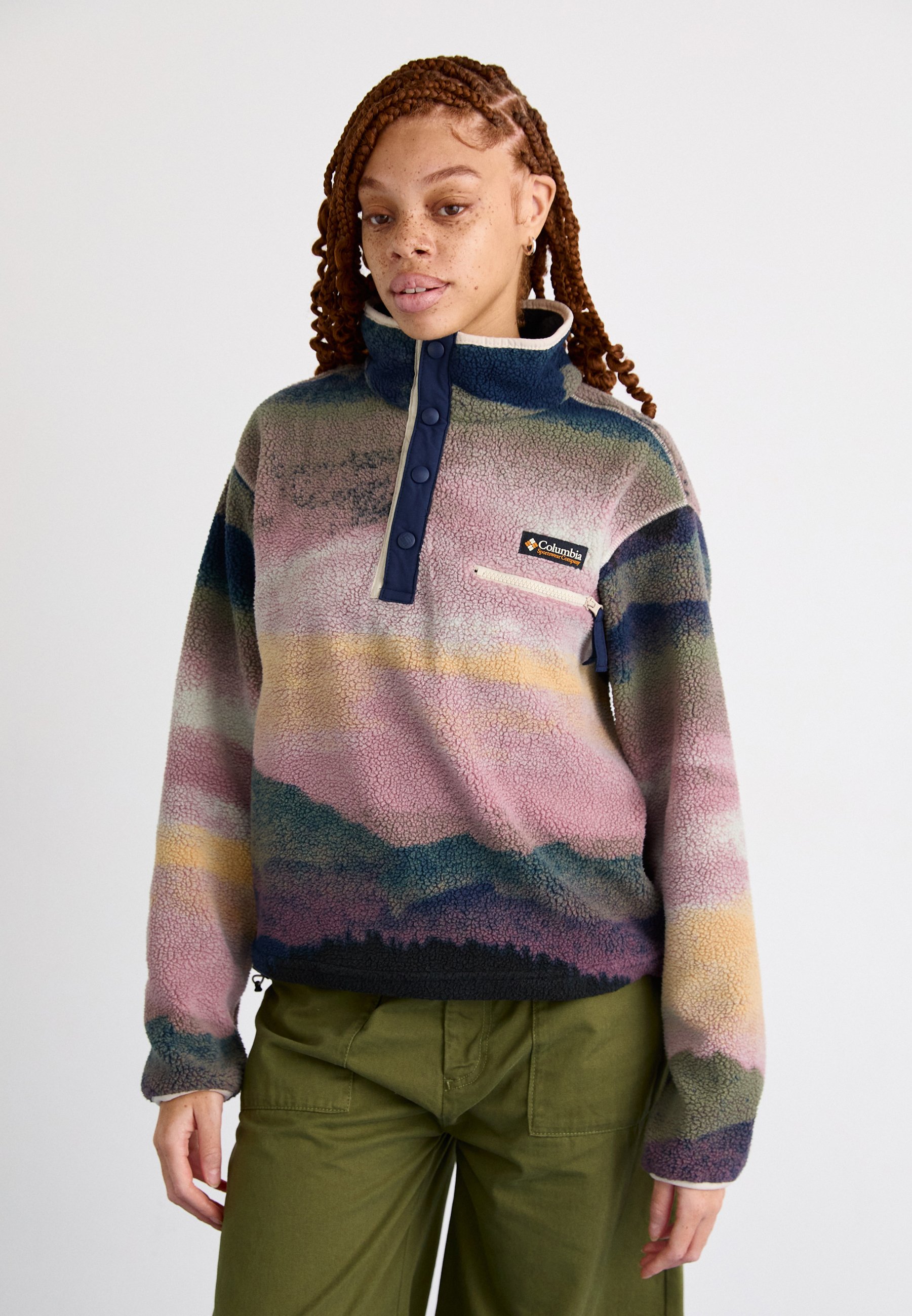 Columbia HELVETIA CROPPED HALF SNAP - Fleece jumper - collegiate