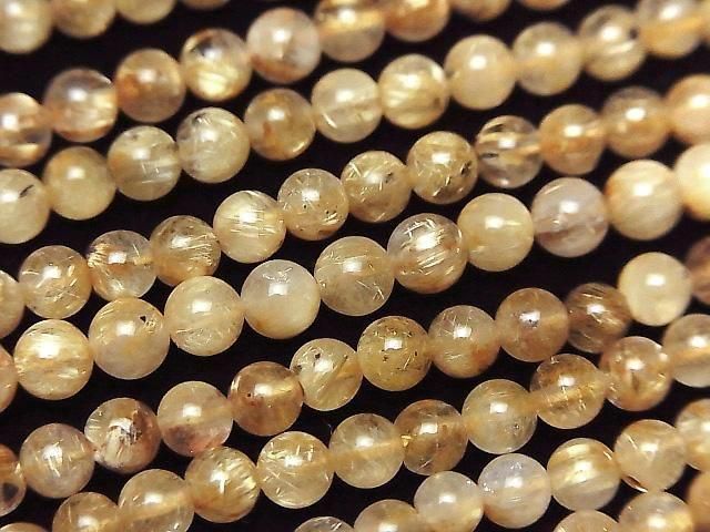 ルチルクォーツ 【和名・針水晶｜産地・ブラジル】 ラウンド4.5mm