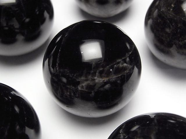 モリオン（黒水晶） スフィア・ラウンド48～55mm 1個｜天然石ビーズの