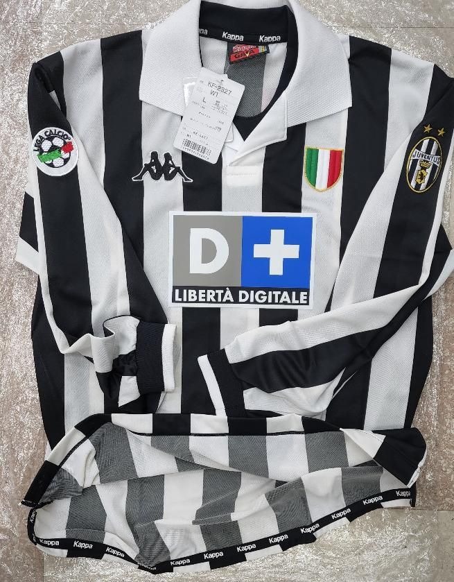 ユベントス（H）98/99 長袖 ジダン＃21 + Lega calcioパッチ付き!