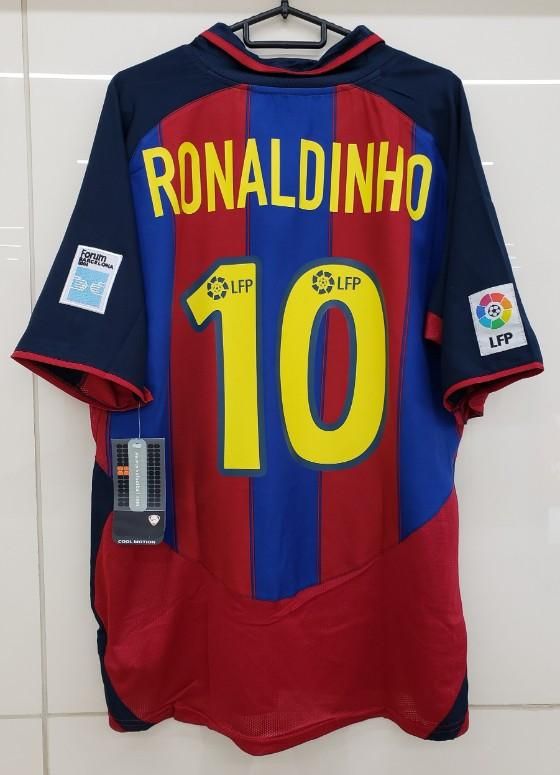 FCバルセロナ（H）03/04 ロナウジーニョ＃10 +パッチ2個付！