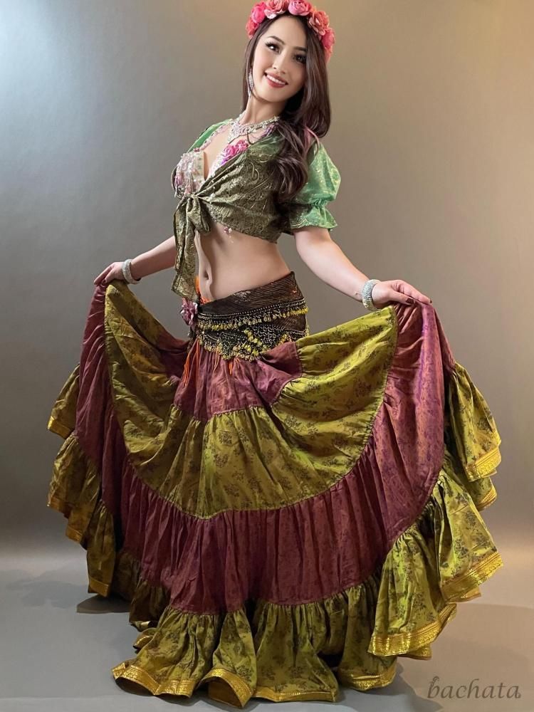 ベリーダンス 25ヤード・ジプシースカート ヴィンテージサリー 偏光