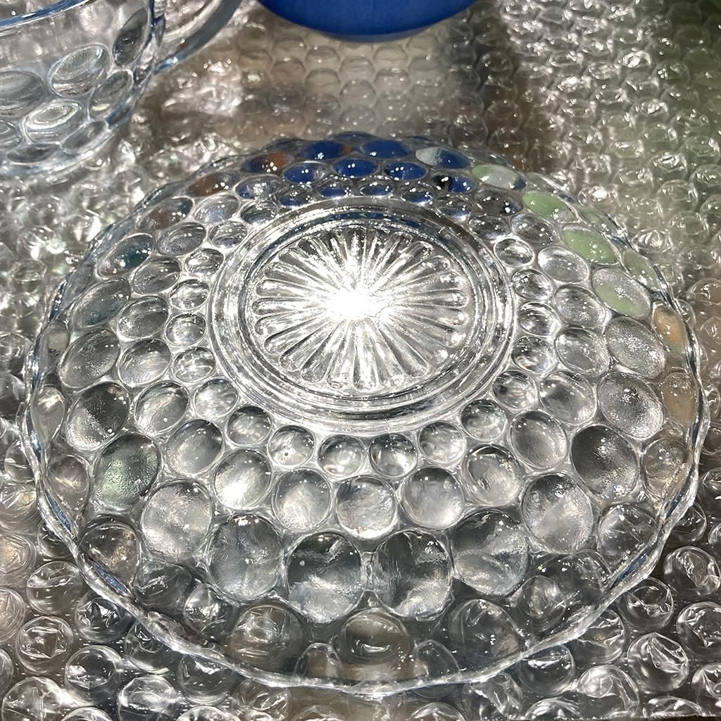 バブル サファイアブルー カップ&ソーサー 1941～1968年製造 Fire-king