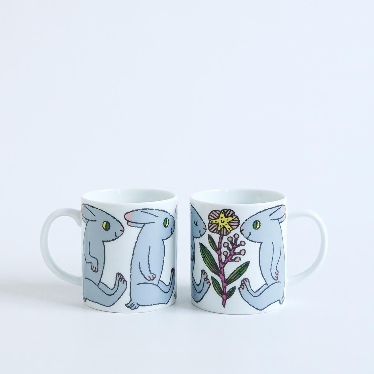 鹿児島睦 / マグカップ Hares / dieci 25th Limited