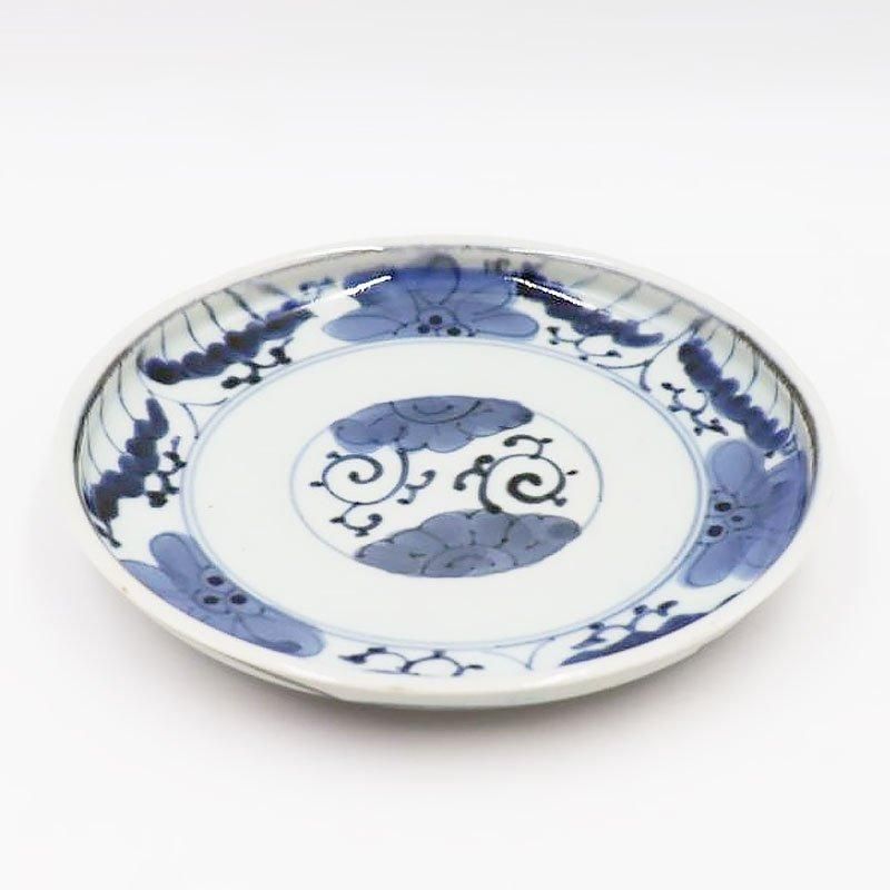 希少なアンティーク伊万里筆中皿 明治時代作