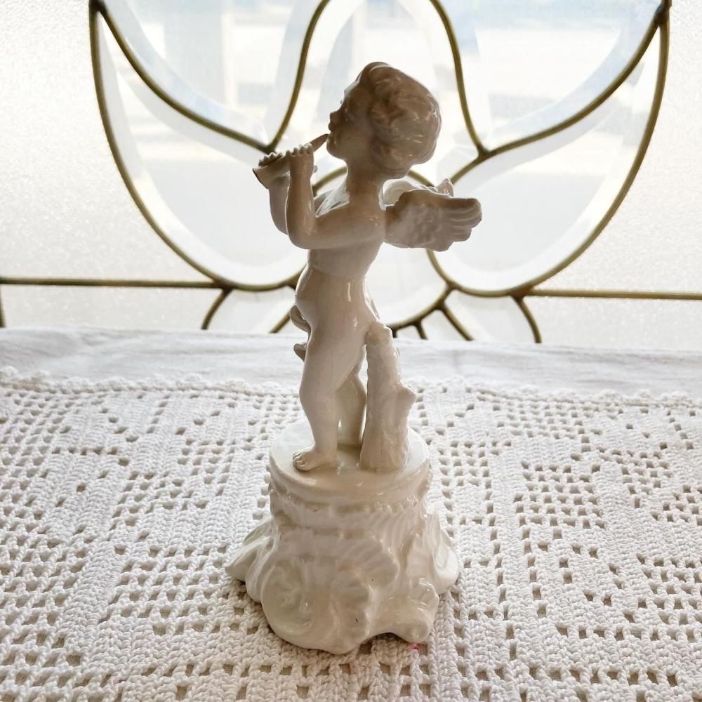 フランス直輸入 天使の可憐な表情が魅力 陶器の人形笛
