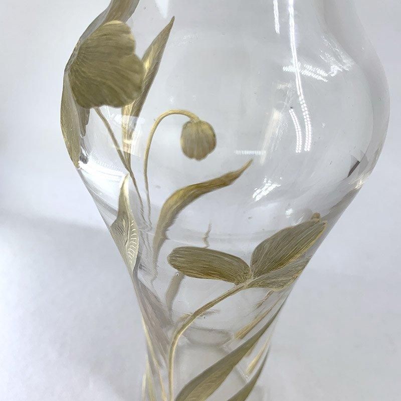 金彩植物アールヌーヴォー花瓶 フラワーベース