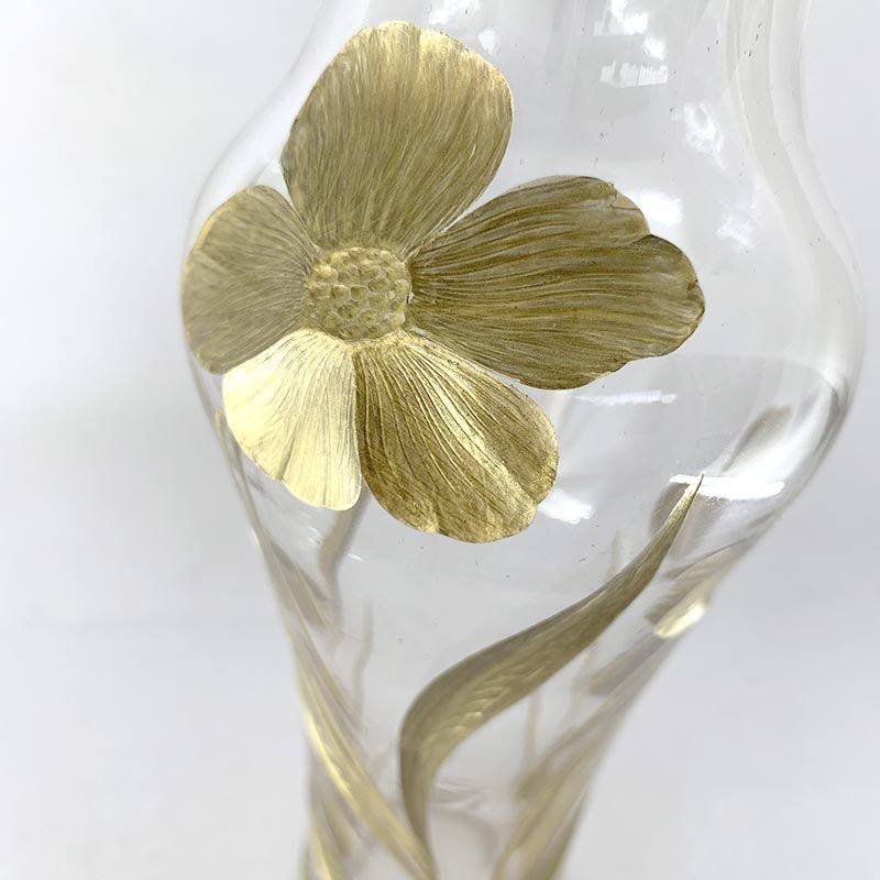 金彩植物アールヌーヴォー花瓶 フラワーベース