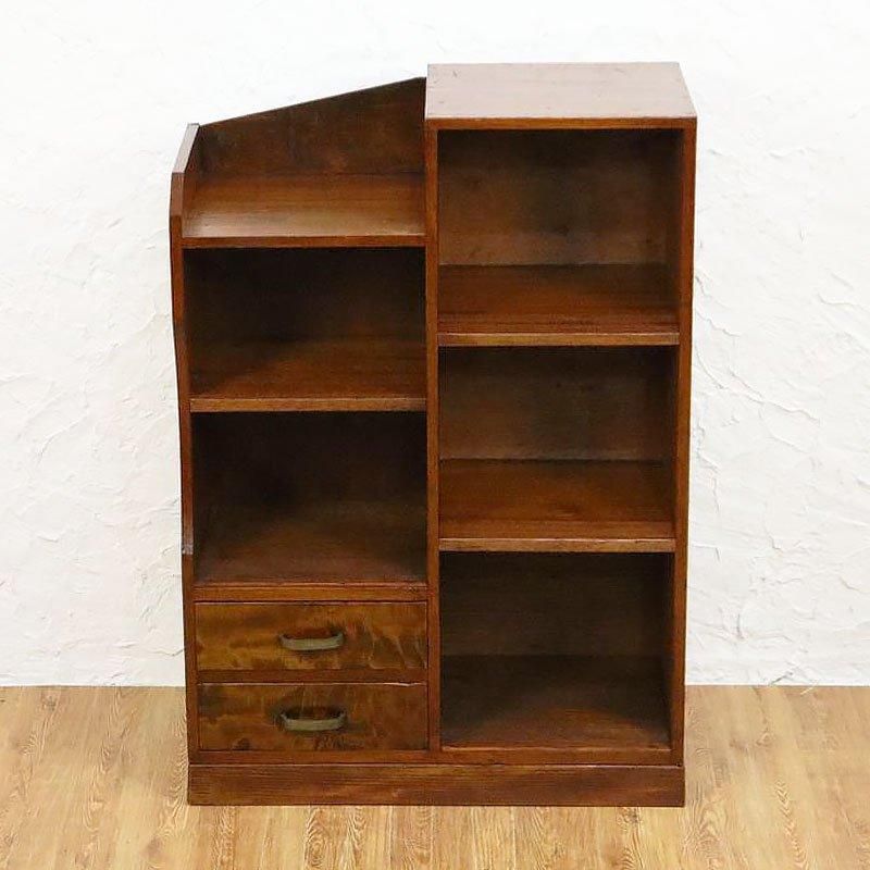ヴィンテージ 昭和レトロ 本棚 キャビネット 天然木製
