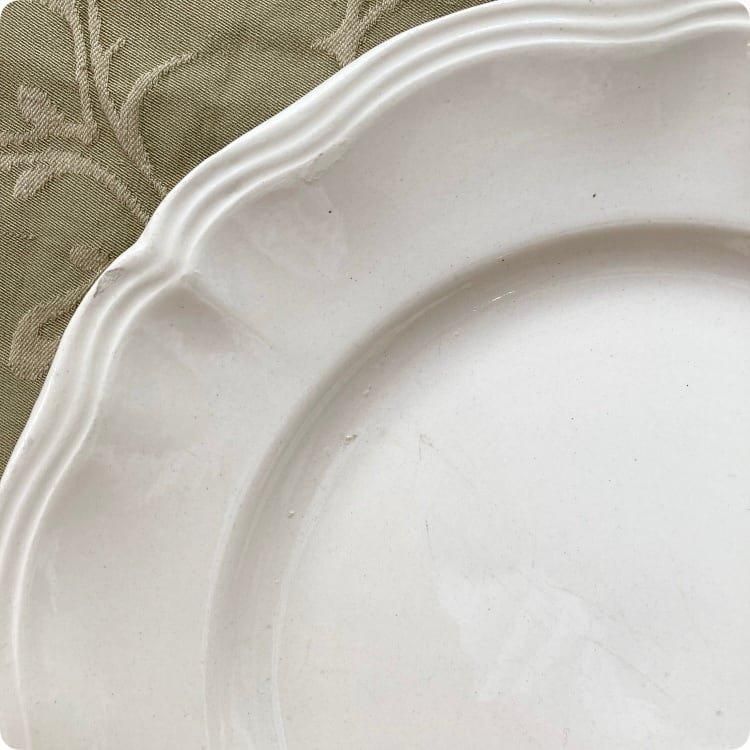 フランス直輸入 花リム柄のサルグミンヌ 皿