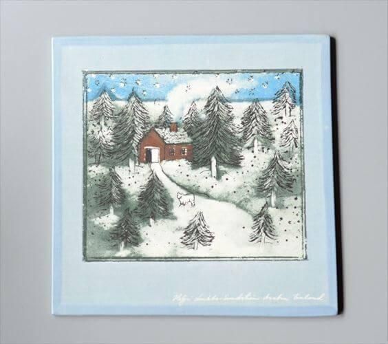 フィンランド製アンティーク陶板 ヘルヤ作の希少品