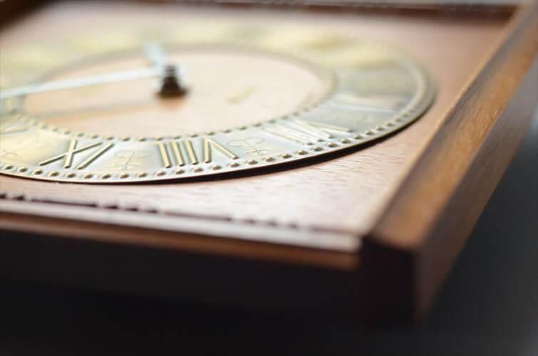 ドイツ製Schatz木製真鍮ヴィンテージ壁掛け時計