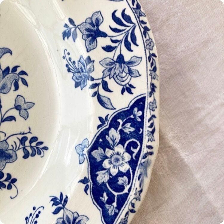 GIEN ジアン｜花と鳥のアンティークディナー皿