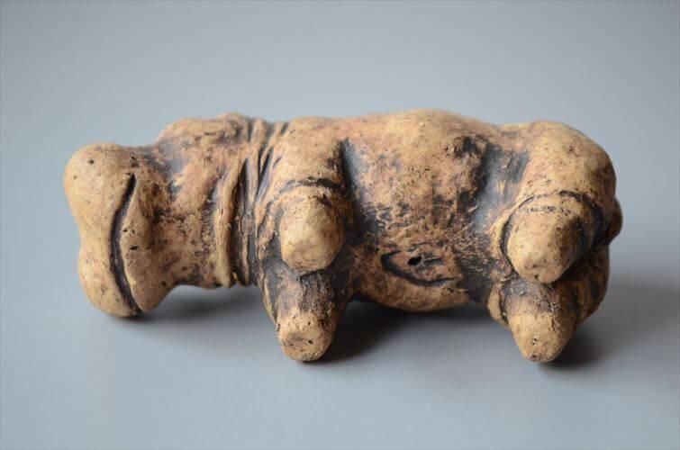 かわいい陶器のカバ オブジェ インテリア フィギュア ヴィンテージ