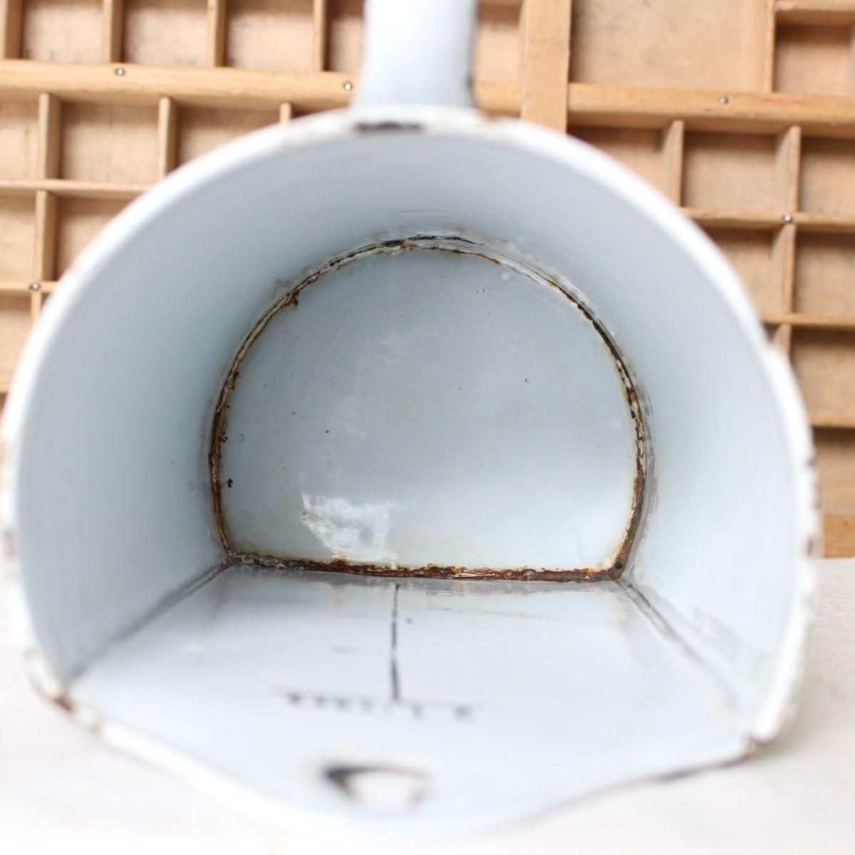 フランスアンティーク ホーローイリゲーター マーブル