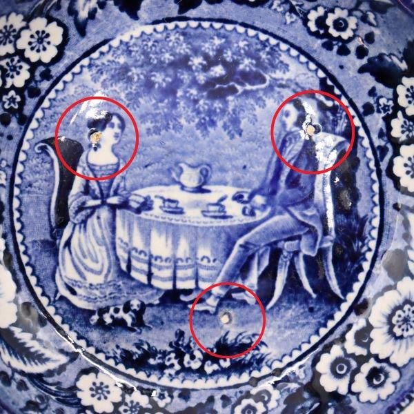 ブルーアンドホワイト 小皿 オランダ製 アンティーク