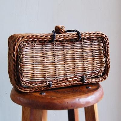 あけびかご/ティッシュケース/小松編み