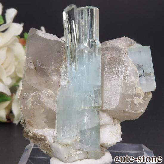 パキスタン シガル産 アクアマリン＆スモーキークォーツ＆トルマリン