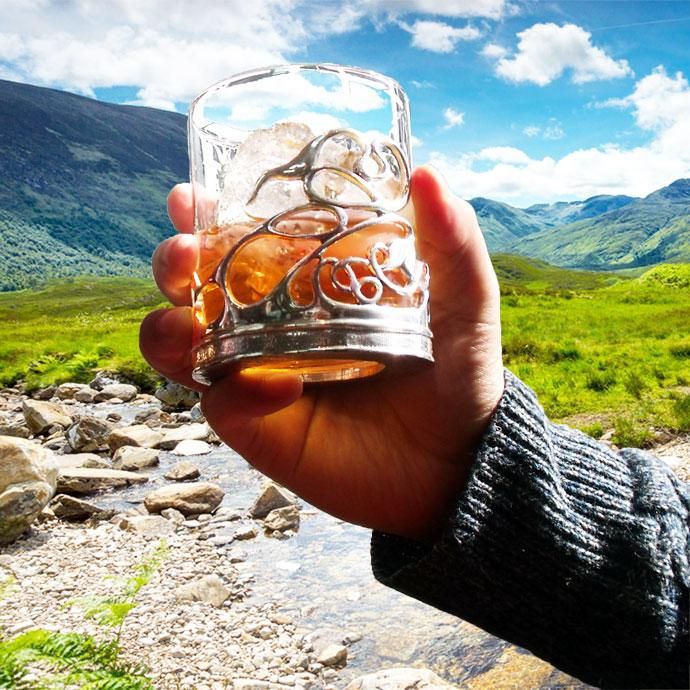 ウィスキーロックグラス・タンブラー｜スワール（渦）｜英国製｜AEW社