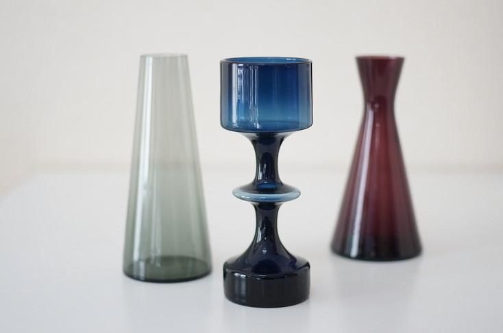 Nuutajarvi [KF245] Kaj Franck Vase (Navy)/ ヌータヤルヴィ [KF245