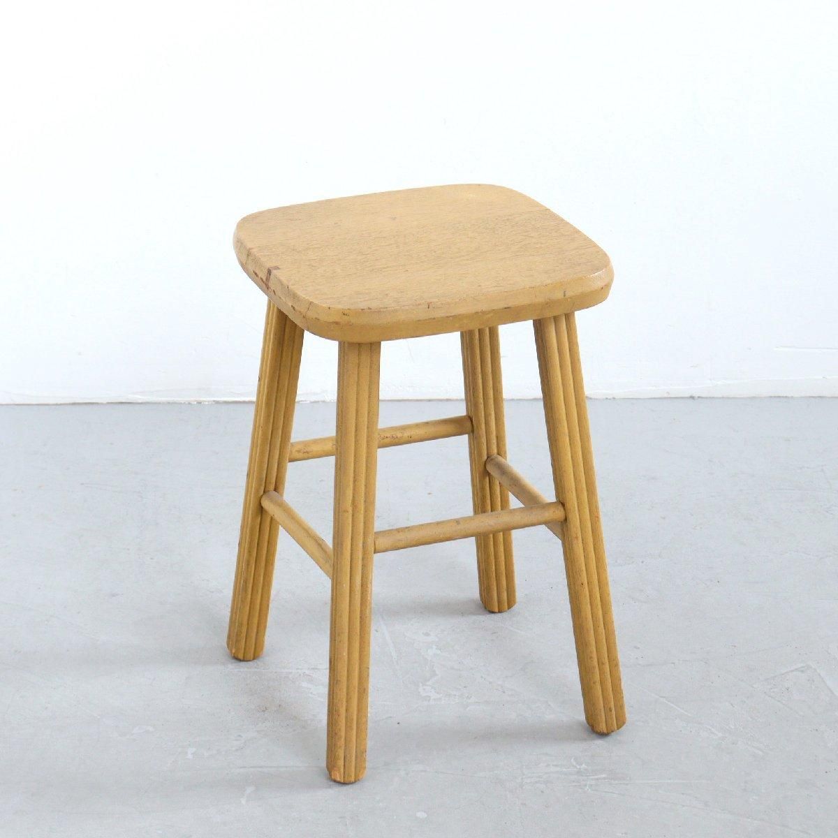 ヴィンテージ 木製 スツール アメリカ 椅子 店舗什器 チェア