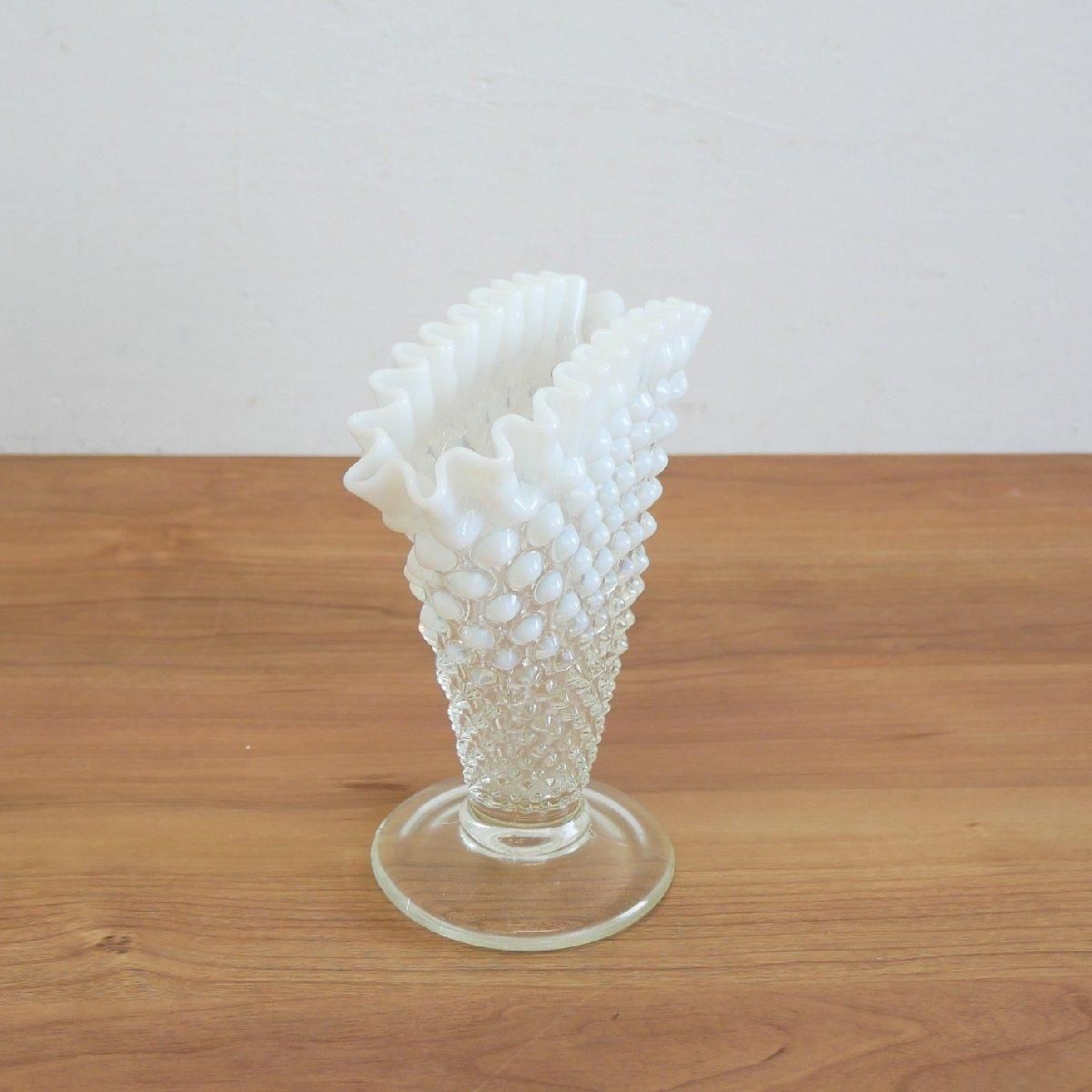 ヴィンテージ フェントン ホブネイル 花瓶 -通販-ローズボール