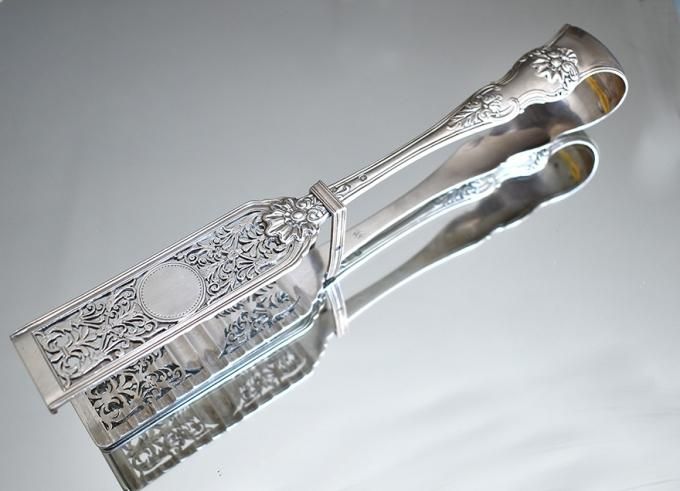 フレンチアンティークシルバー【銀950】透かし細工が美しいサーバー