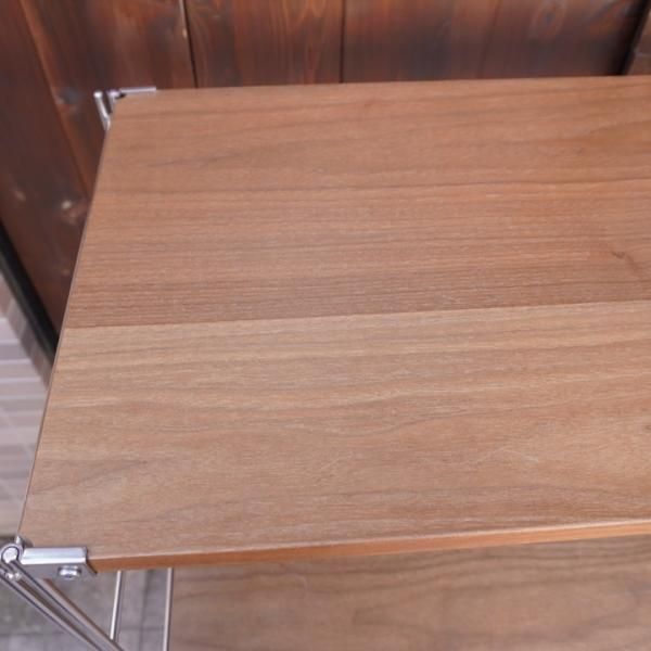 無印良品(MUJI)の人気のウォールナット材×ステンレス 4段ユニット