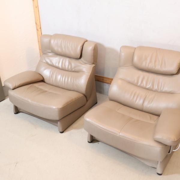 値下げ/karimoku(カリモク家具)より本革を使用した ZU42モデル 2人掛け