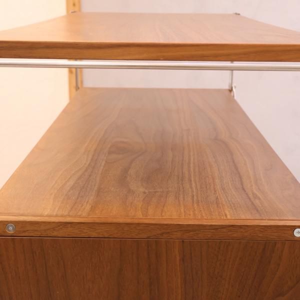 無印良品(MUJI)の人気のウォールナット材×ステンレス ユニットシェルフ