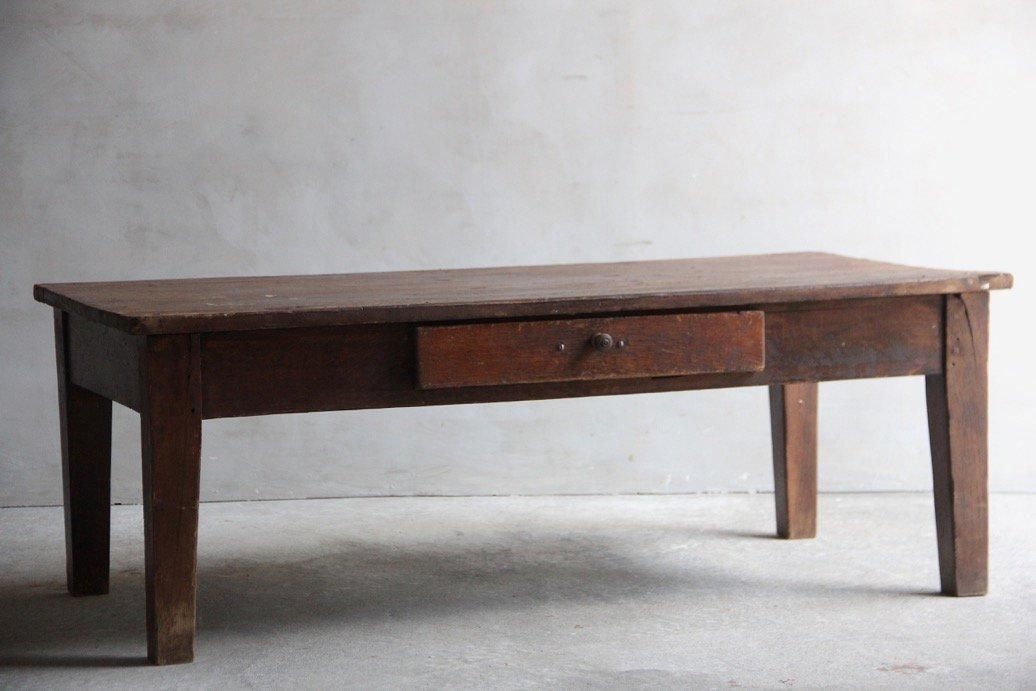 フランスアンティーク|木製ローテーブルA - L'atelier Brocante
