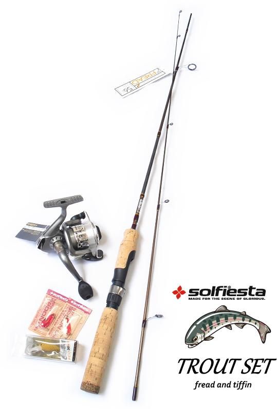 トラウト ロッド+リール+ルアー 5点セット ソルフィエスタ フレッド