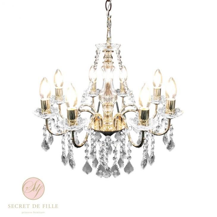 アンティーク調 シャンデリア ゴールド 8灯 os-001-8-go - スクレドゥ